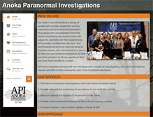 Tablet Screenshot of anokaparanormalinvestigations.com